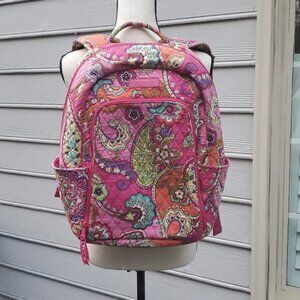 Vera Bradley Pink Swirls Laptop Backpack